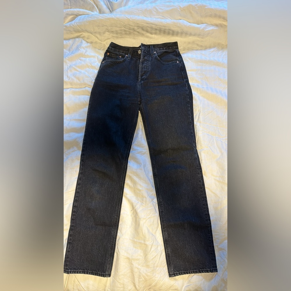 Denim Forum Women's Straight Leg Jeans - Dark Blue